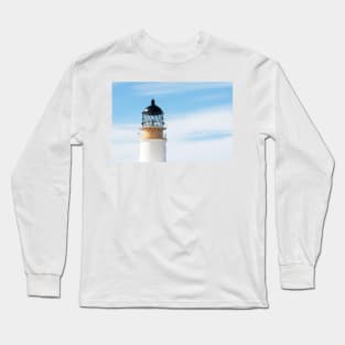 The Neist Lighthouse against a blue sky - Isle of Skye, Scotland Long Sleeve T-Shirt